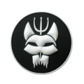P00261-3 PVC trident cat head (black background white)