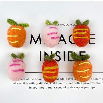 Wool felt poking cute carrot handmade radish finished diy hairpin accessories jewelry