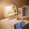 Transparent Acrylic Reading Stand Can Be Lifted and Folded for Children's Bed Reading Stand Desktop Storage Book Holder