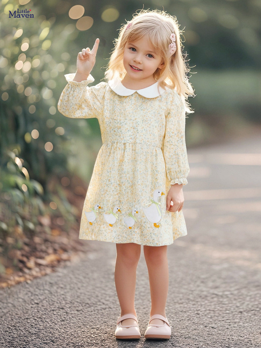 New Autumn Girls' Dress, [Style] Kids' Dress, Cute Cartoon Kids' Dress Wholesale