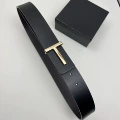 Black and brown double-sided + gold buckle