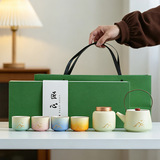 Культурный и креативный чайный сервиз Guochao в подарочной коробке с керамическим горшком Кунг-фу для отправки клиентам деловых подарков ручной работы с напечатанным логотипом