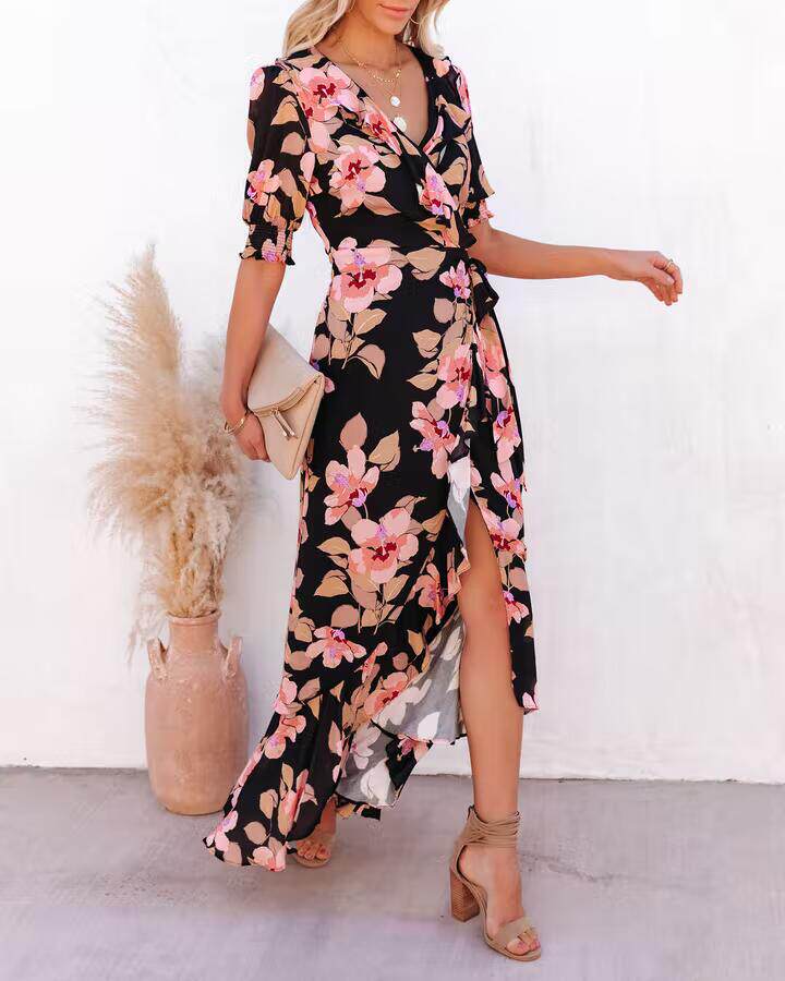 Vacation Style Maxi Dress Lightweight Floral Print Sleeveless Comfortable Fabric Perfect for Summer Getaways
