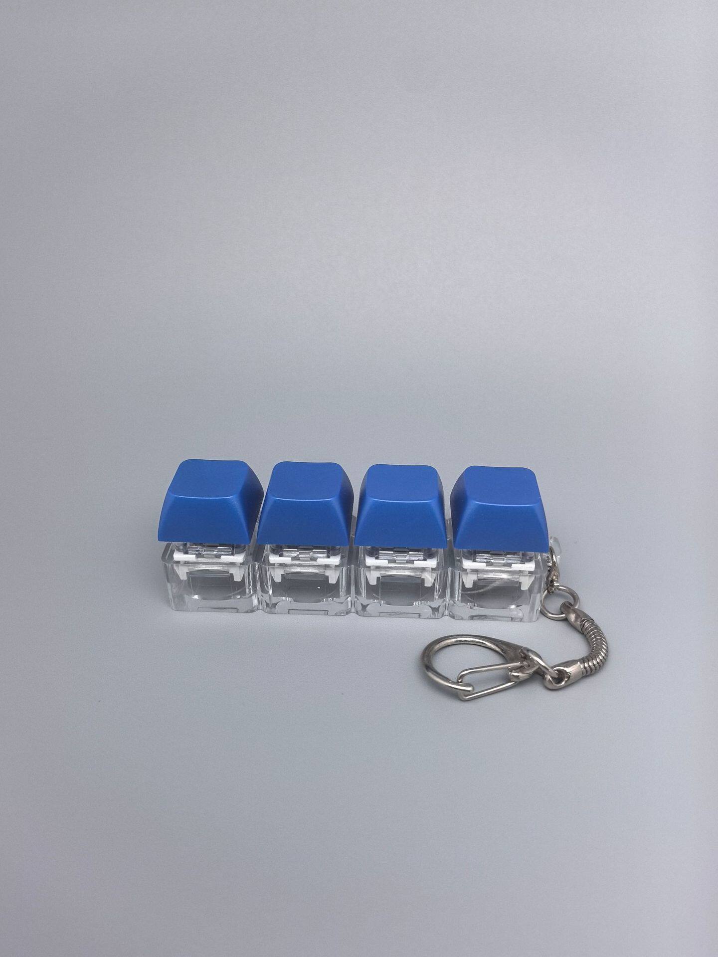 四键马卡龙按键解压玩具钥匙扣键盘办公摸鱼按键解压玩具跨境