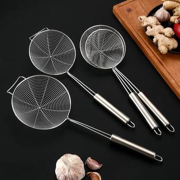 Stainless Steel Strainer for Dumplings, Noodles, Hot Pot, and Frying