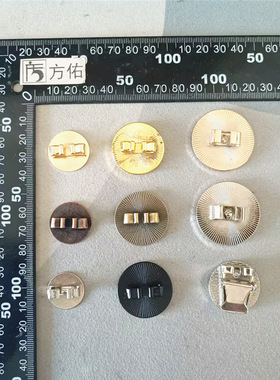 圆盘绳扣方佑金属波洛领带饰品