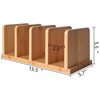 Spot Solid Wood Book Compartment Rack Office Desktop File Storage Rack Creative Tablet Holder
