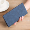 2024 new men's thin long wallet young student multi-card pu wallet Korean simple suit bag