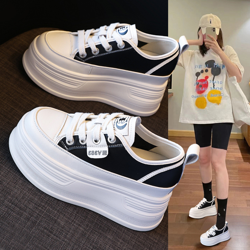 Giày Thể Thao Tăng Chiều Cao Nữ Tăng Chiều Cao Đế Cao Hàng Mùa Xuân Thu Đông