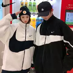 Autumn and Winter Lamb Fleece Men's Coat Hong Kong Trend Brand Thick Cotton Coat with Fleece Korean Version Loose Lamb Fleece Cotton Coat Men's Style