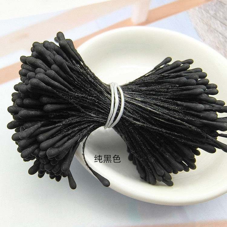 批发韩版手工DIY头饰发饰高仿真花蕊材料2mm哑光圆火柴头花心花蕊