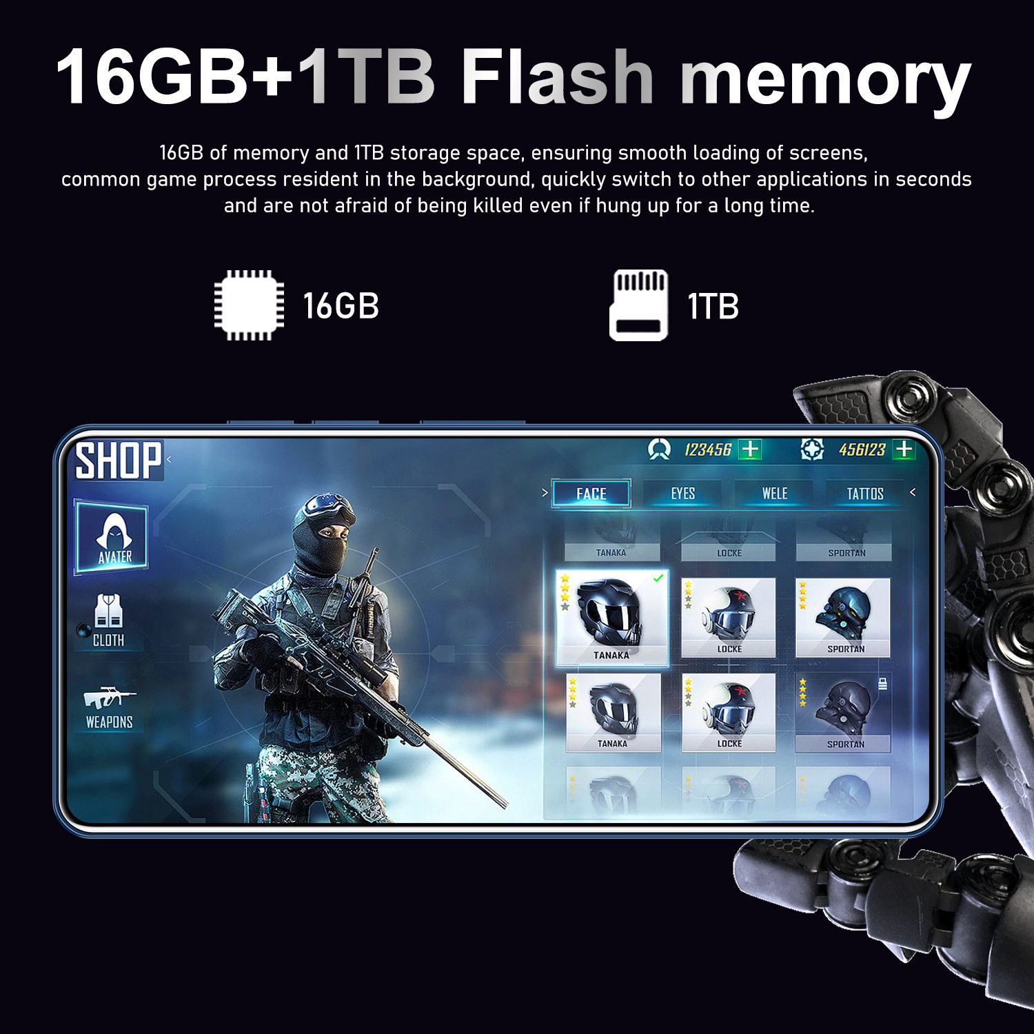 跨境GT10 Pro安卓7.3寸大屏16+1T智能手机源头工厂TK/Temu可代发