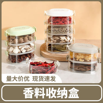 Household Classy Pepper and Aniseed Seasoning Storage Box, Food Kitchen Storage Box, Spice Storage Box, Spice Jar Box