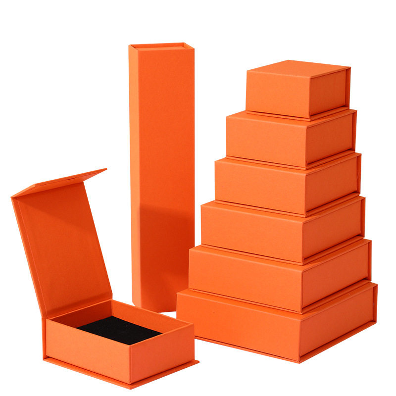 Customized Magnetic Flip-Top Jewelry Packaging Box, Earring Jewelry Box, Earring Accessories Paper Box, Ring Necklace Gift Box