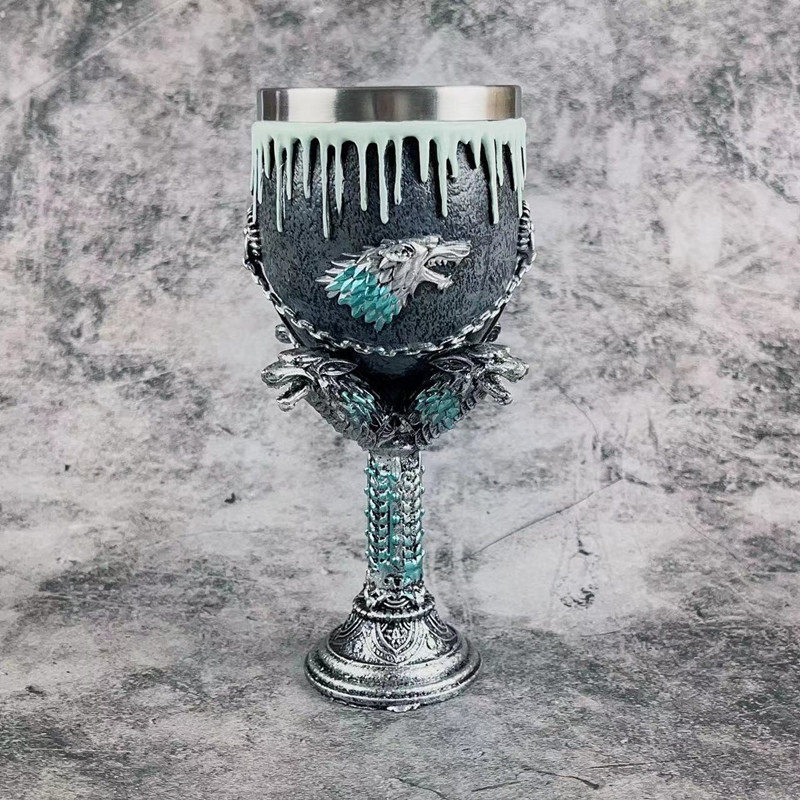 Game of Rights Water Cup Bar Creative 3D Sculpture Personalized Beer Cup Beverage Resin Wine Goblet
