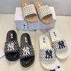 Slippers Men's and Women's Shoes High-grade NY One-word Casual Trend Men's and Women's Fashion Couple Fashion Brand Summer Outer Wear Slippers