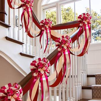 Wedding Stair Handrail Decoration Women's Wedding Room Decoration Men's Wedding Car Decoration Wedding Supplies Flower Strap