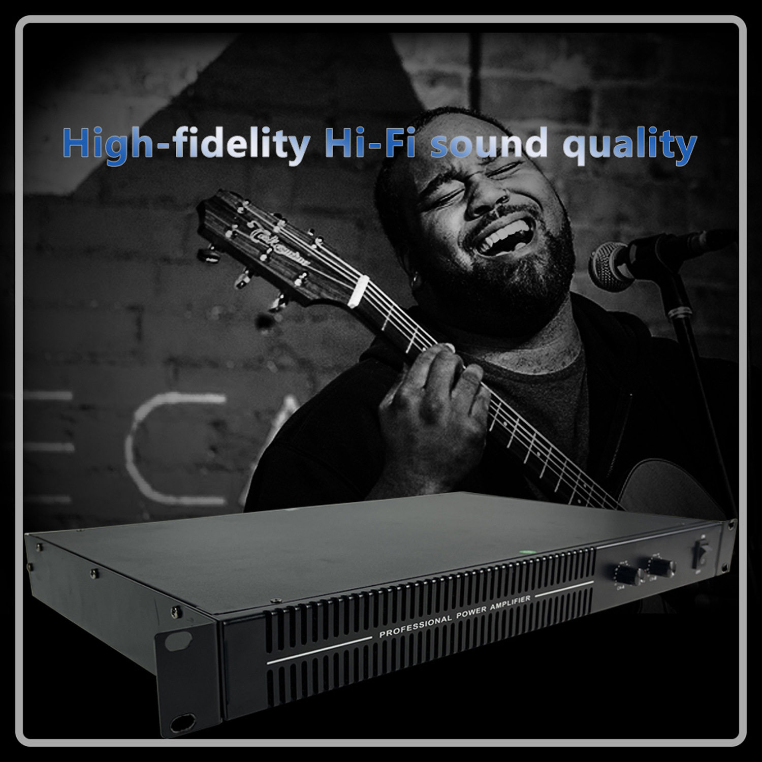 GAP-D1000 professional DJ digital amplifier two-channel 1U type high power amplifier stage KTV amplifier