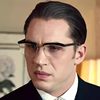 Tom Hardy same glasses anti-radiation anti-blue light half frame big face with black road legend glasses frame myopia lens