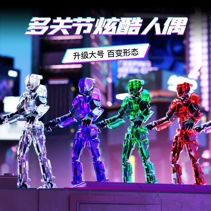 Tiktok Trendy 3D Printed Dummy Jointed Action Figure Soldier Assembly Toy with Multiple Movable Joints and Wings