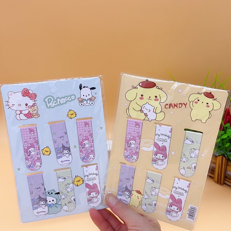 Cute shape double-sided bookmark creative cartoon 6 into the magnetic bookmark cute fun portable magnetic sign learning small gift box