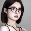 Hot Girl Fashionable Cat's Eye Black Frame Myopia Glasses Women's Anti-Blue Light Flat Glasses