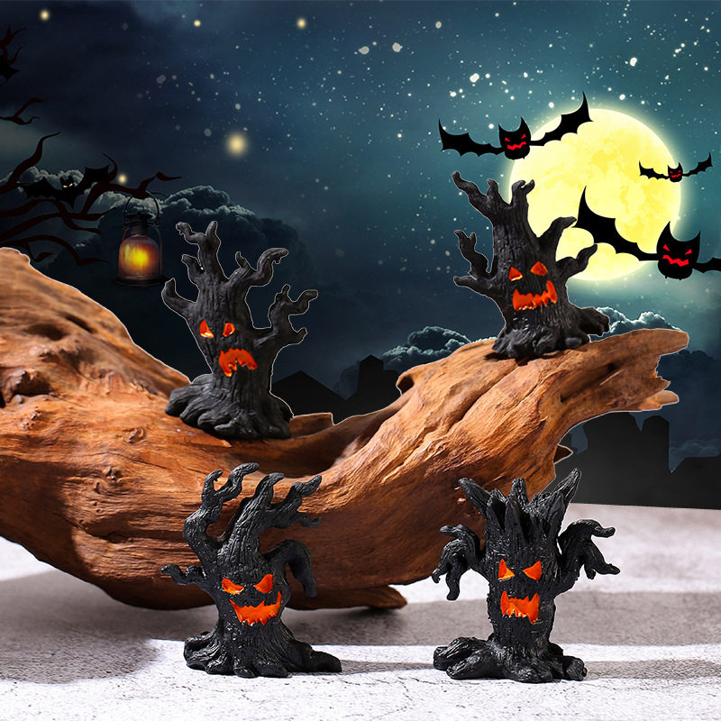 Halloween new tree demon series micro landscape gardening landscaping small ornaments resin ghost festival accessories