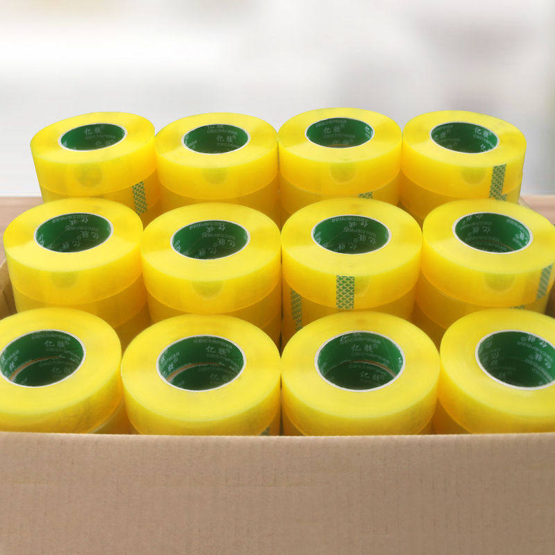 Transparent Sealing Tape for E-Commerce, Wide Packing Tape for Logistics, Yellow Tape for Sealing Boxes, Wholesale Strong Adhesive Tape
