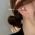 48165#Diamond-encrusted magnetic earrings-5mm (pair)