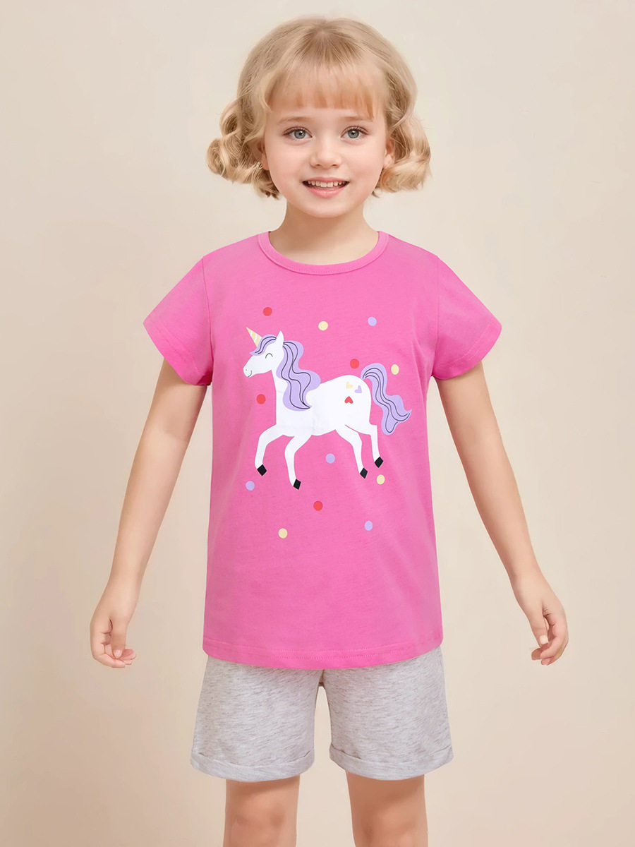 Custom-made Summer Top, Cotton Cartoon Boys' T-shirt, New Girls' T-shirt