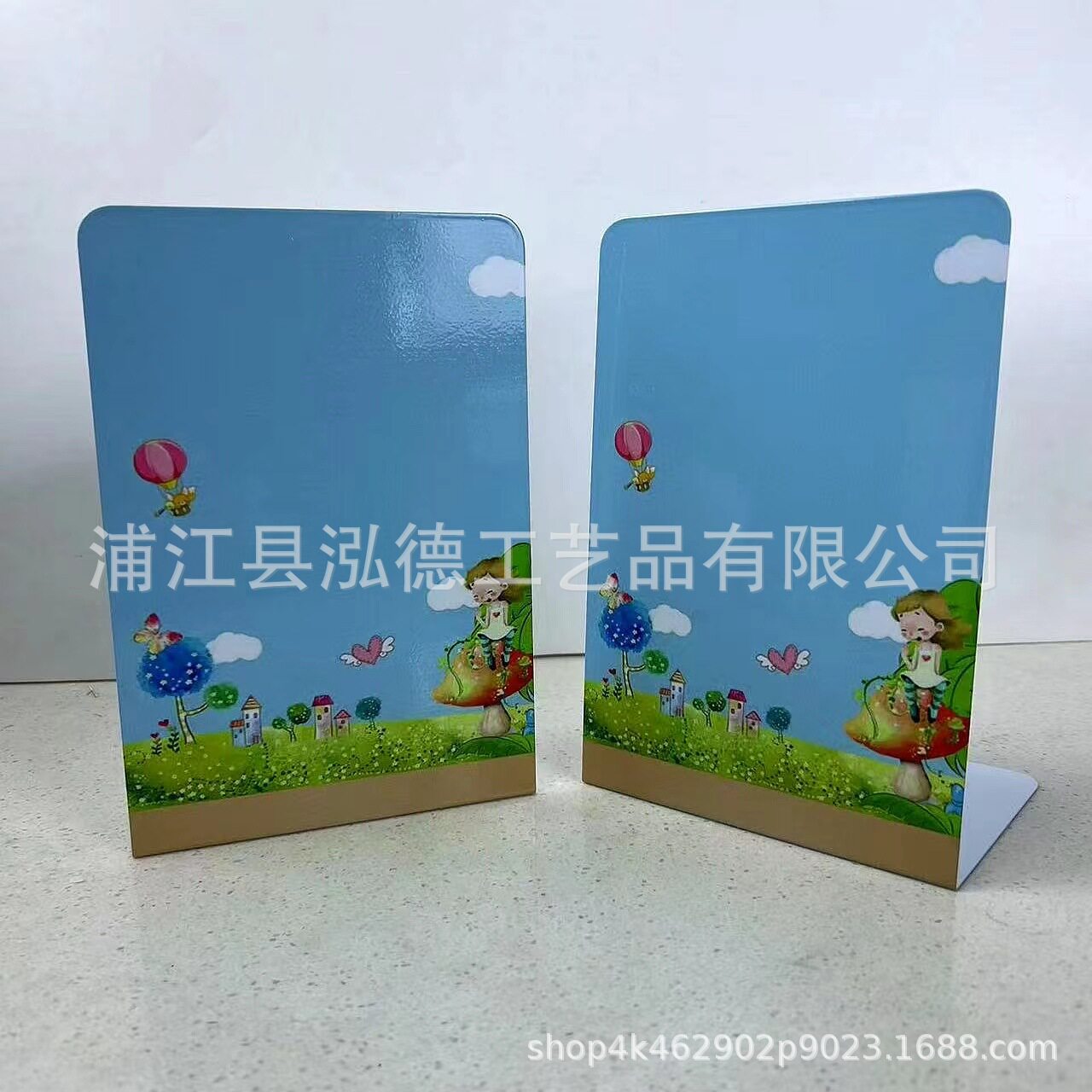 Metal Book stand factory wholesale L-type large book stall student desktop storage simple bookshelf book baffle partition