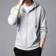 Solid Color Cardigan Sweater Men's Hooded Spring and Autumn Clothes Fashionable Loose All-match Men's Youth Zipper Jacket