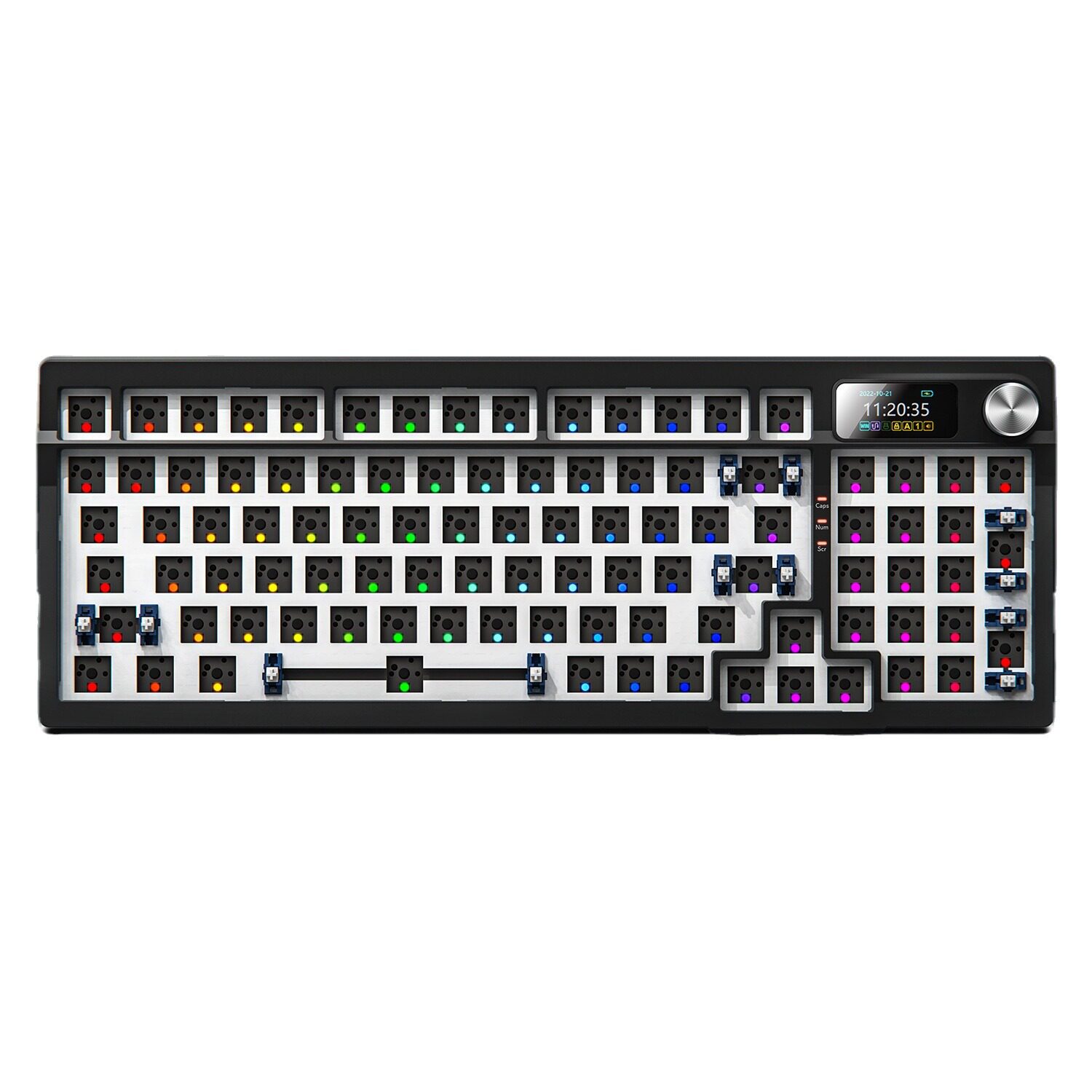 Silver Sculpture Y95 Customized Wireless Bluetooth Three-Mode Mechanical Keyboard 98 with RGB Wired Game Gasket Kit