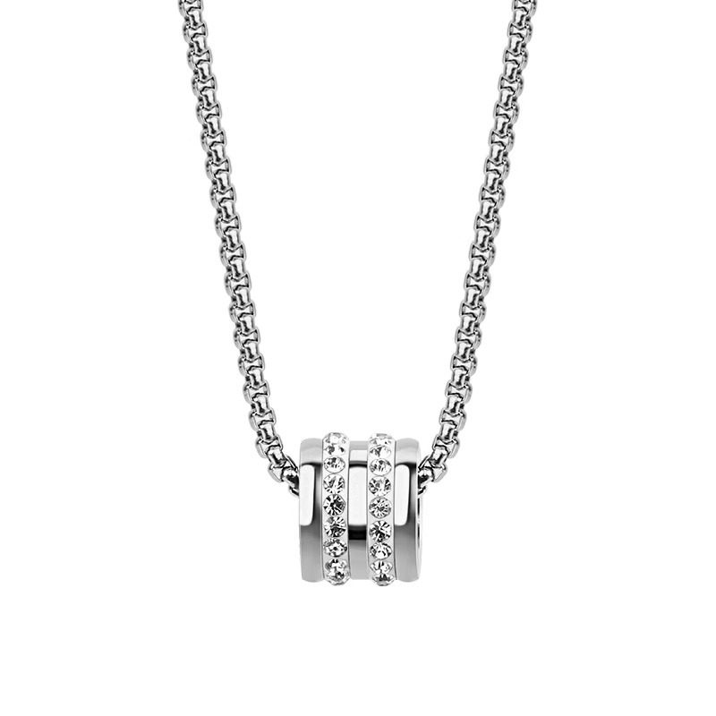 Minimalist Titanium Steel Pendant Necklace with a Unique Design, Light Luxury Trendy Brand, Versatile Collarbone Necklace, Sweater Chain