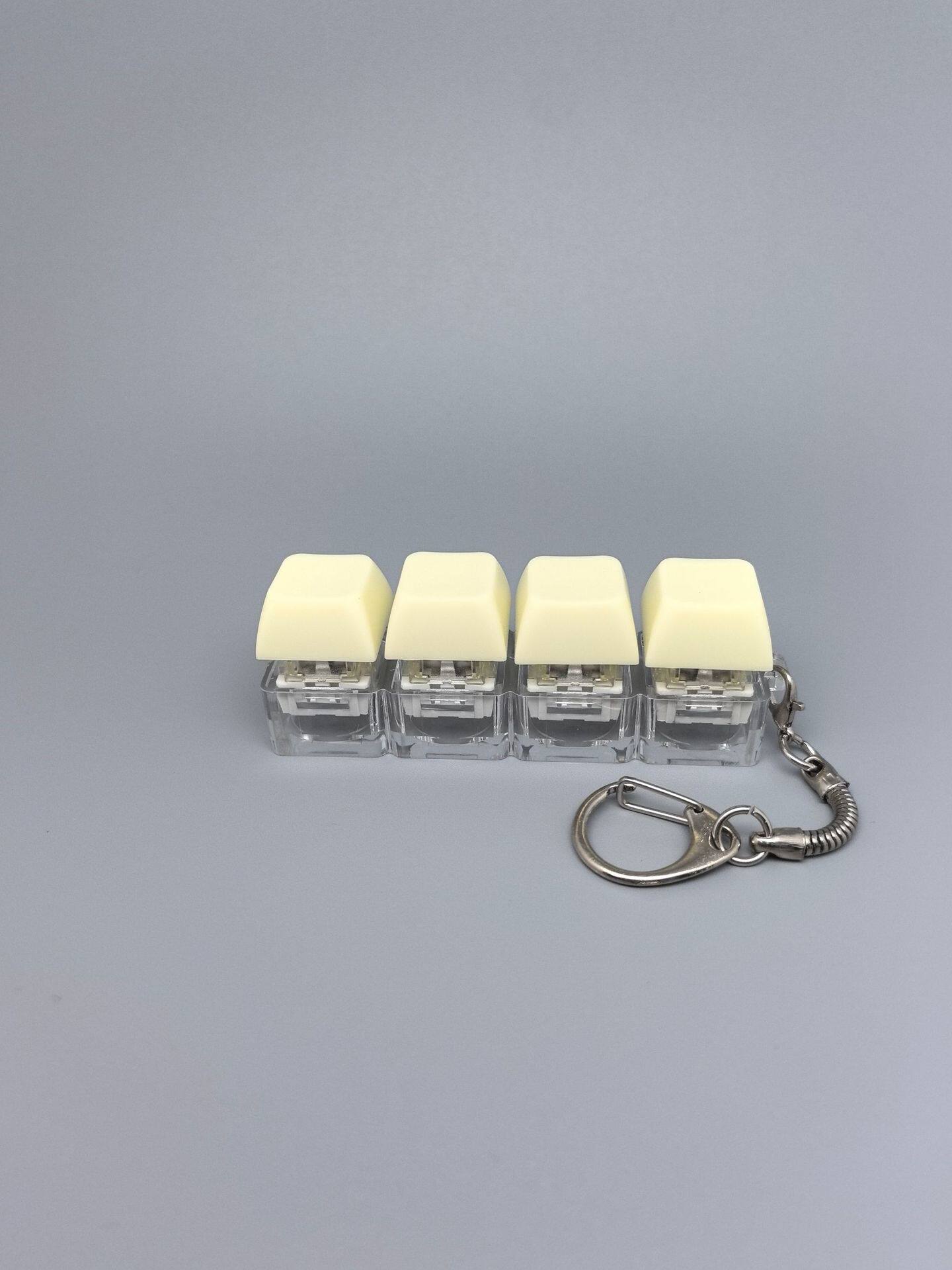 四键马卡龙按键解压玩具钥匙扣键盘办公摸鱼按键解压玩具跨境