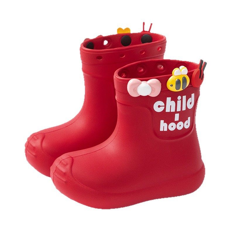 Children's Rain Boots, Girls' Baby Non-Slip Rain Boots, Girls' Students' School Water Shoes, Waterproof Boys' Kidsren's Women's Rubber Shoes