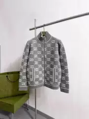 High-End 25 New Autumn and Winter Knitted Long-Sleeve Sweater Cardigan with Full-Print 3D Lettering Jacket for Women, High-End Nanyou Women's Fashion