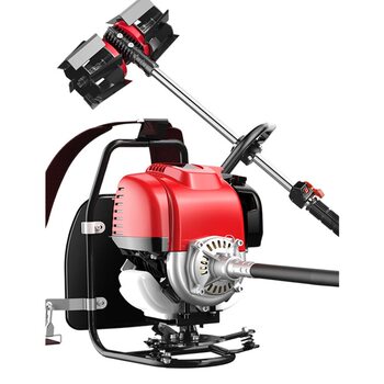 Backpack lawn mower four-stroke gasoline lawn mower small multifunctional brush cutter household soil loosening and weeding machine