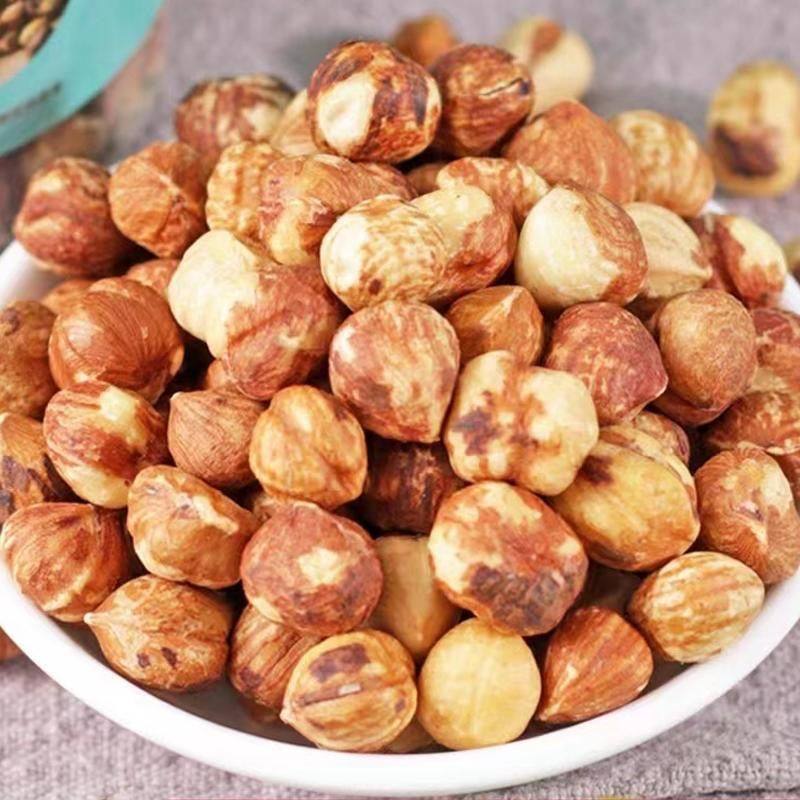 New Northeast Wild Hazelnut Kernels Roasted 500g Original Flavor Raw Shelled Peeled Small Hazelnuts Cooked Snack Nuts
