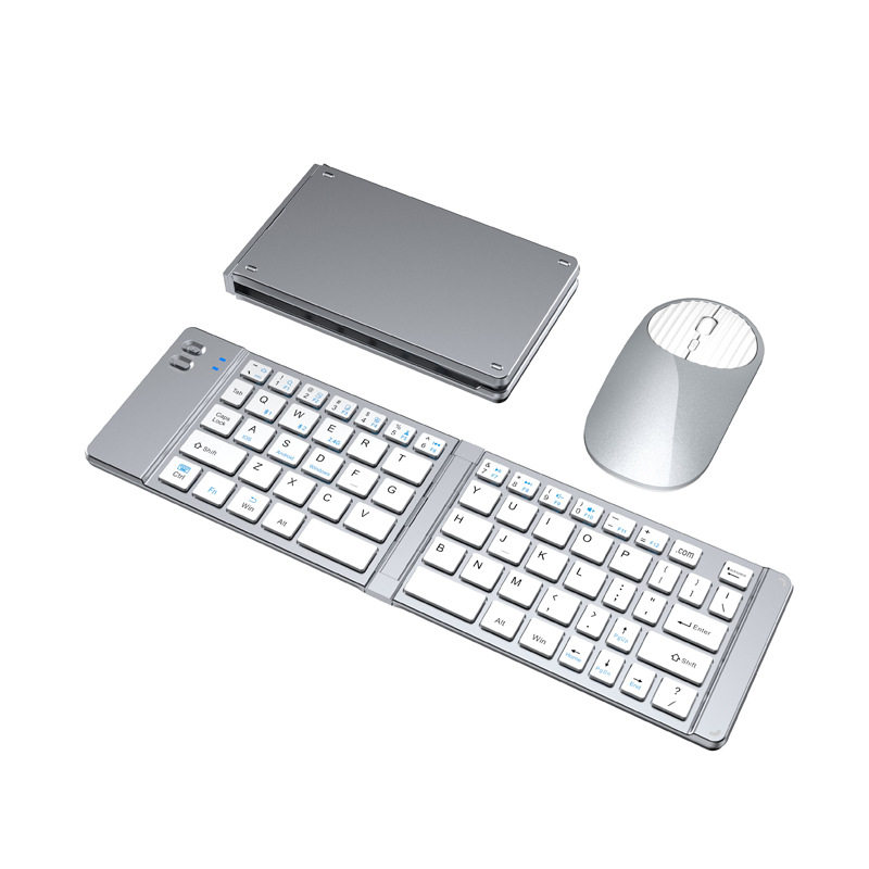 Mini Portable Bluetooth Wireless Foldable Keyboard Rechargeable Keyboard Bluetooth 2.4G Wireless Mouse