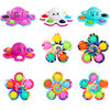 Factory spot fingertip gyro turn turn music rodent pioneer luminous face octopus decompression stall rotating toys