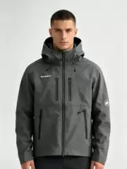 New Spring and Autumn Mammoth Men's Hooded Softshell Jacket for Outdoor Sports and Leisure, Loose Fit, Plus Size, Versatile and Trendy Coat