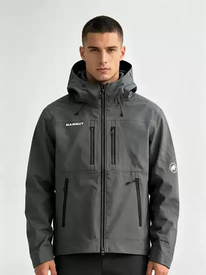 New Spring and Autumn Mammoth Men's Hooded Softshell Jacket for Outdoor Sports and Leisure, Loose Fit, Plus Size, Versatile and Trendy Coat