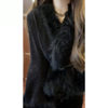 Luxurious Winter Fur Coat & Three-Dimensional Floral Velvet Fishtail Skirt Slim-Fit Two-Piece Set Trendy