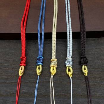 Hand-Woven Transfer Knot Art Pendant Rope Winding Line Simple Necklace Rope Adjustable Pendant Rope Hanging Neck