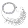 Clothesline Travel Portable 12 Clips Home Foldable Travel Clothes Drying Rack Clothespin Clothes Hook Clip