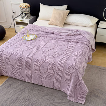 New cross-border flannel blanket tower fleece coral fleece nap air conditioning blanket quilt dormitory blanket wholesale