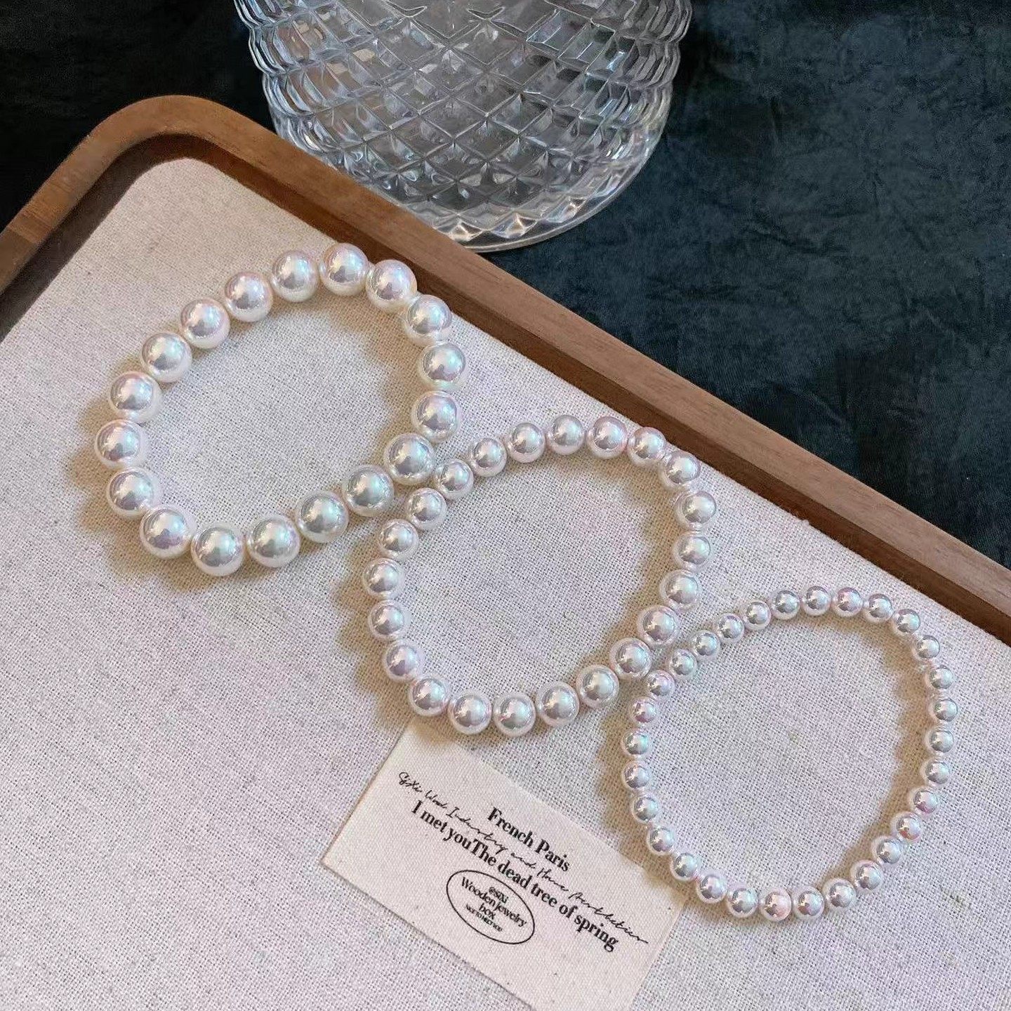 Akoya Aurora Goddess/Natural Australian Mother-Of-Pearl Pearl Bracelet for Women, Australian White Strong Luster Layered Pearl Bracelet, Light Luxury