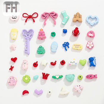 Colorful Creative Cartoon Cute Stereo Alloy Paint Through-Hole Beads DIY Pendant Necklace Bracelet Jewelry Accessories