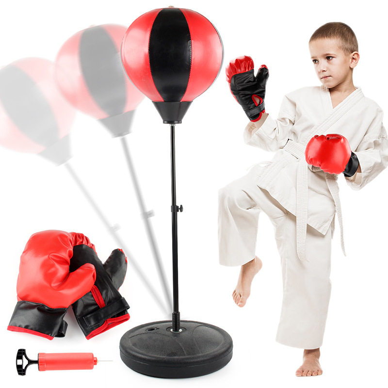 Adult Leisure Decompression Toy Tumbler Vertical Boxing Speed Ball Sports Training Equipment Inflatable Boxing Batting Set